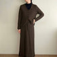 90s Brown Rayon Two-Piece Made in USA