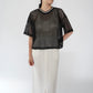 90s Black Mesh Top Made in USA