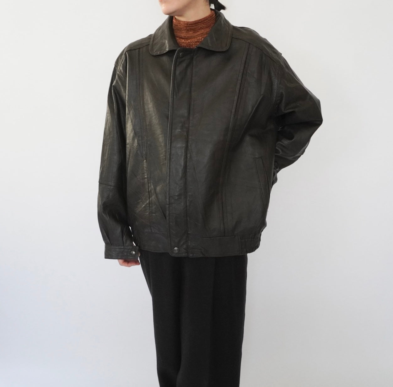 90s Leather Jacket Made in France