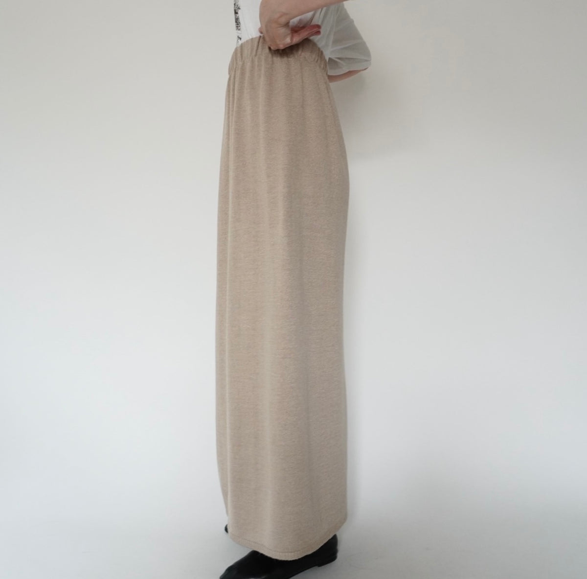 90s Beige Knit Skirt