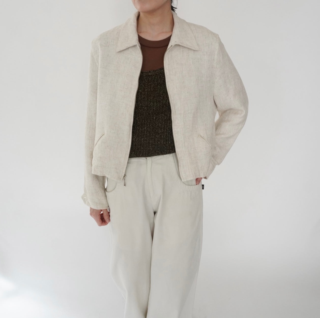 90s Ivory Jacket Made in USA