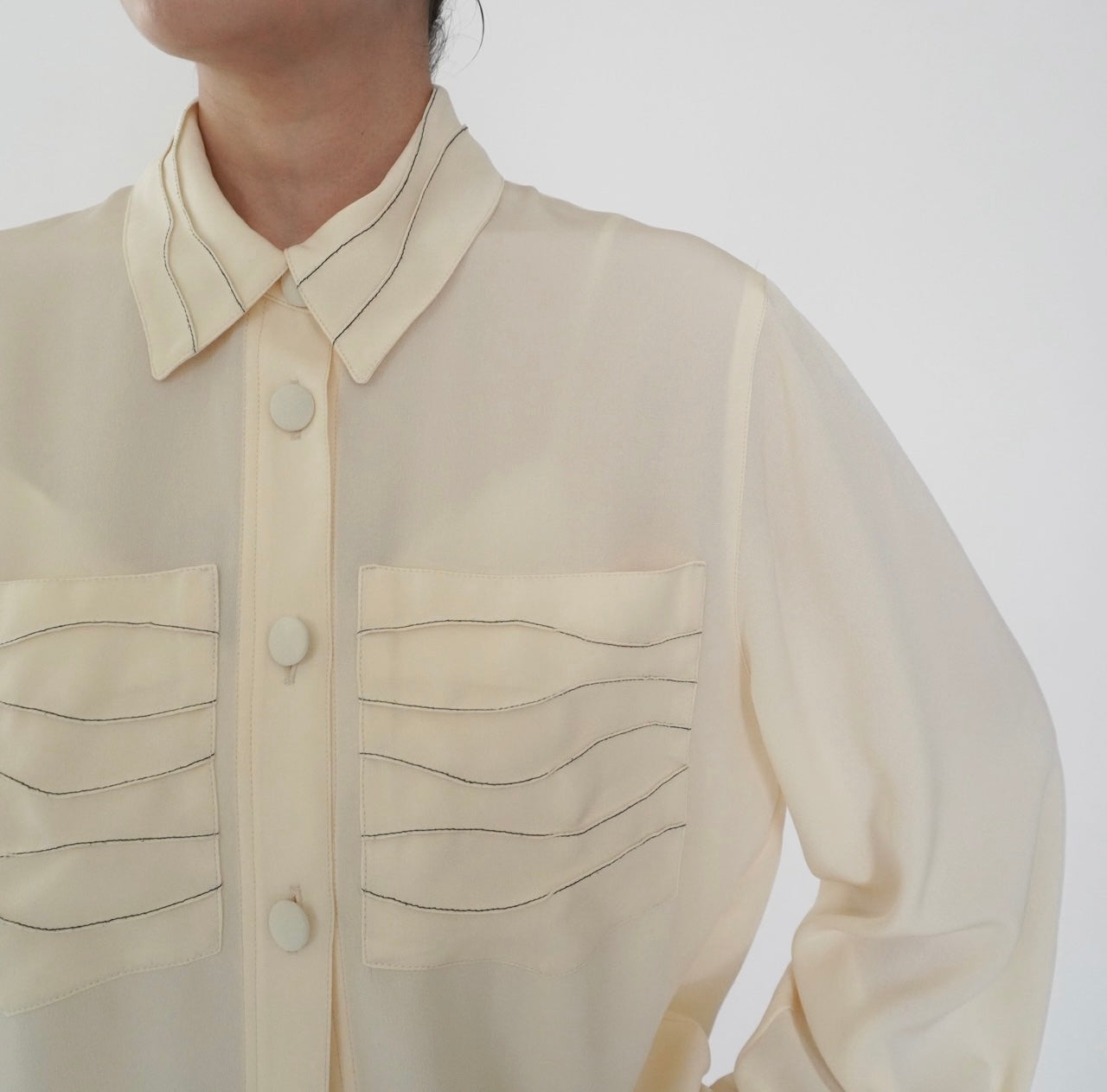 90s Design Sheer Shirt