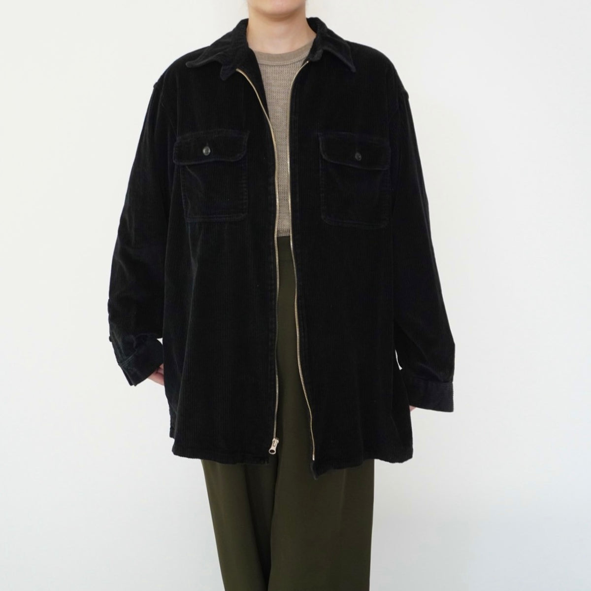 90s Zip Corduroy Shirt,Jacket