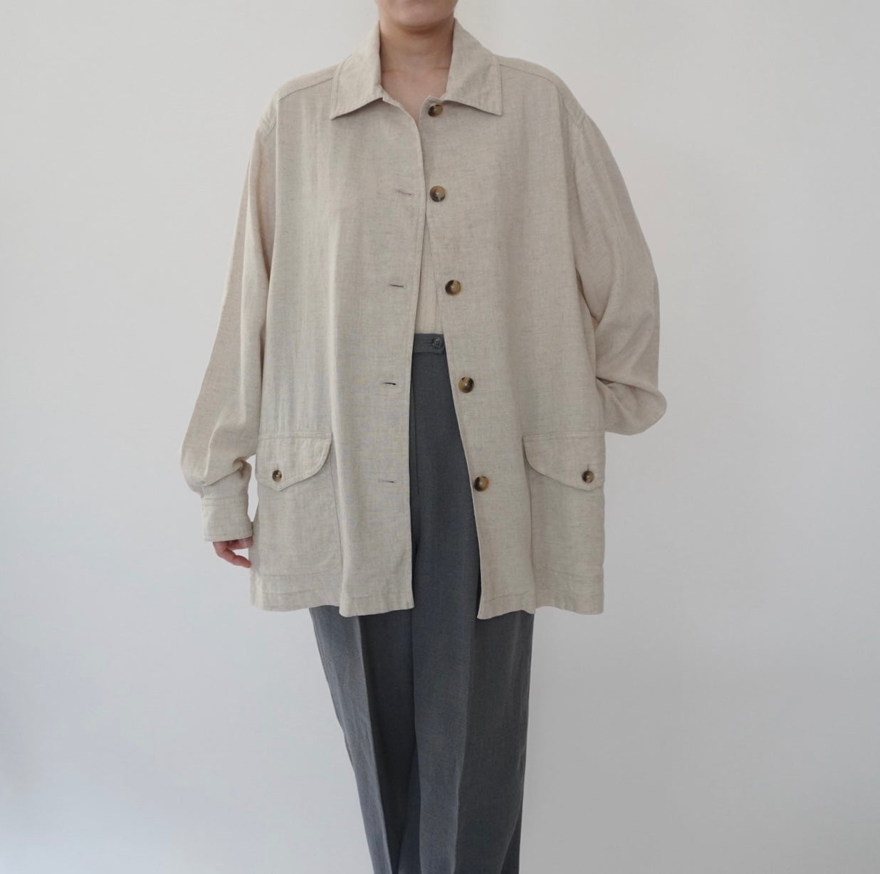 90s Linen Jacket Made in USA