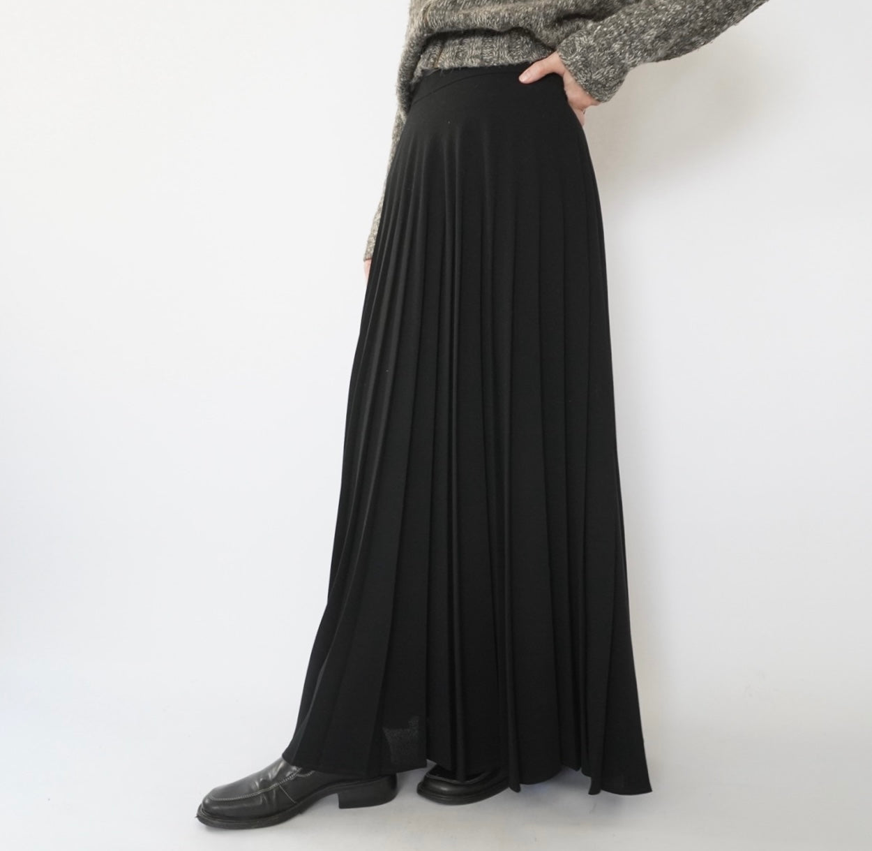 90s Maxi Pleats Skirt Made in USA
