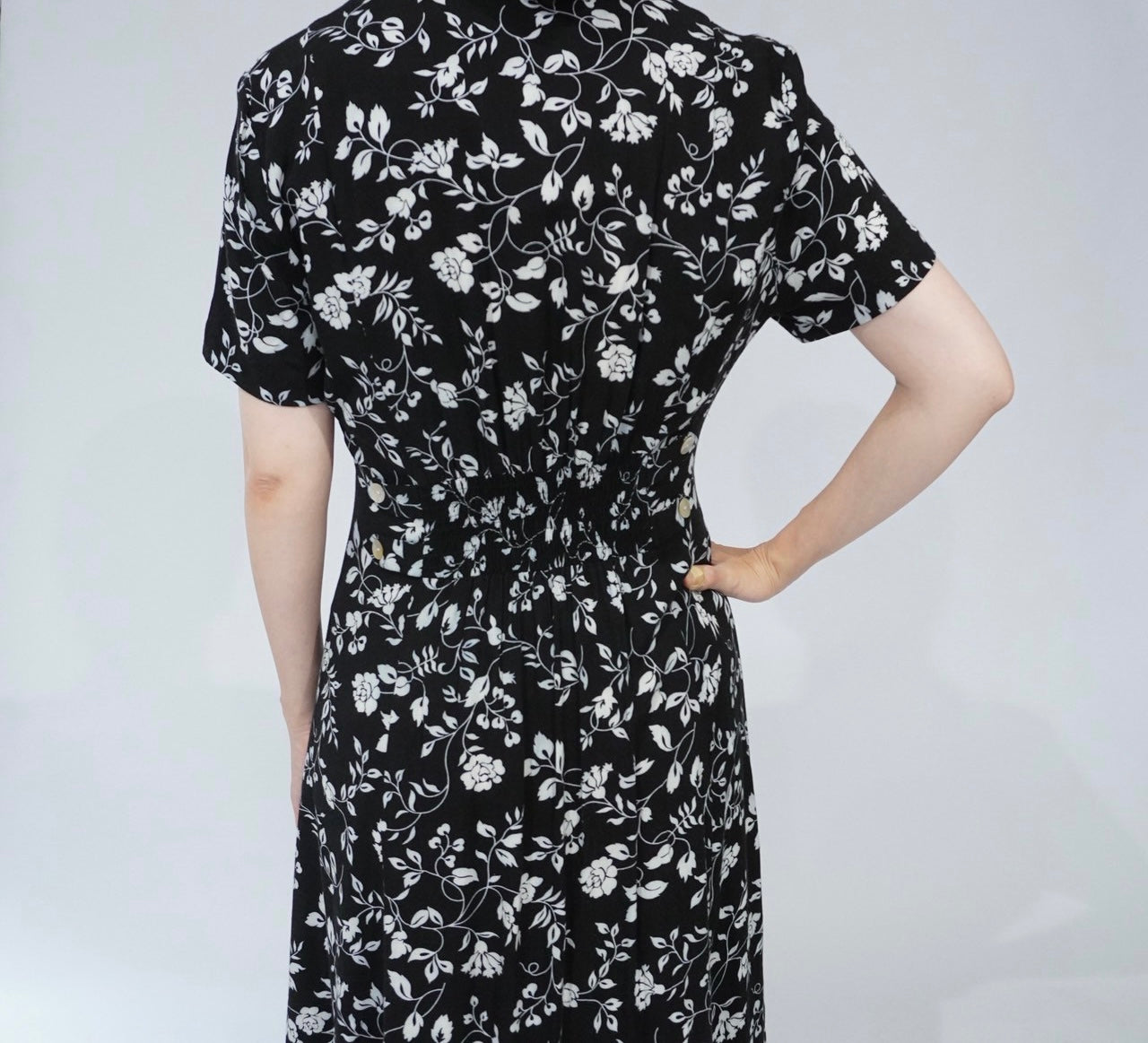 90s Floral Print Maxi Dress