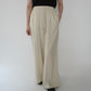 Ivory Linen Wide Pants