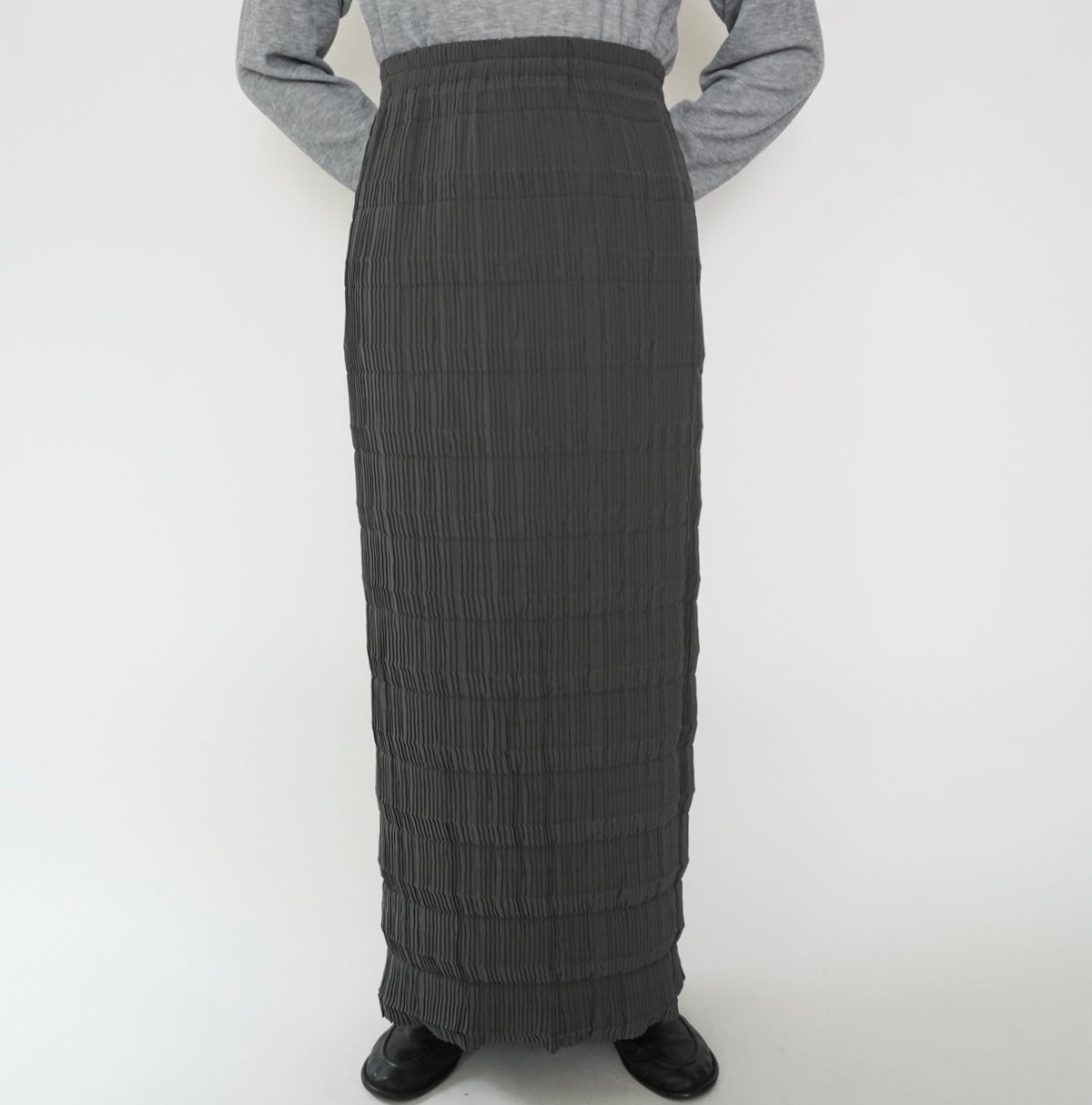 90s Pleated Maxi Skirt Made in USA