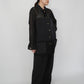 90s Black Mesh Design Shirt, Jacket