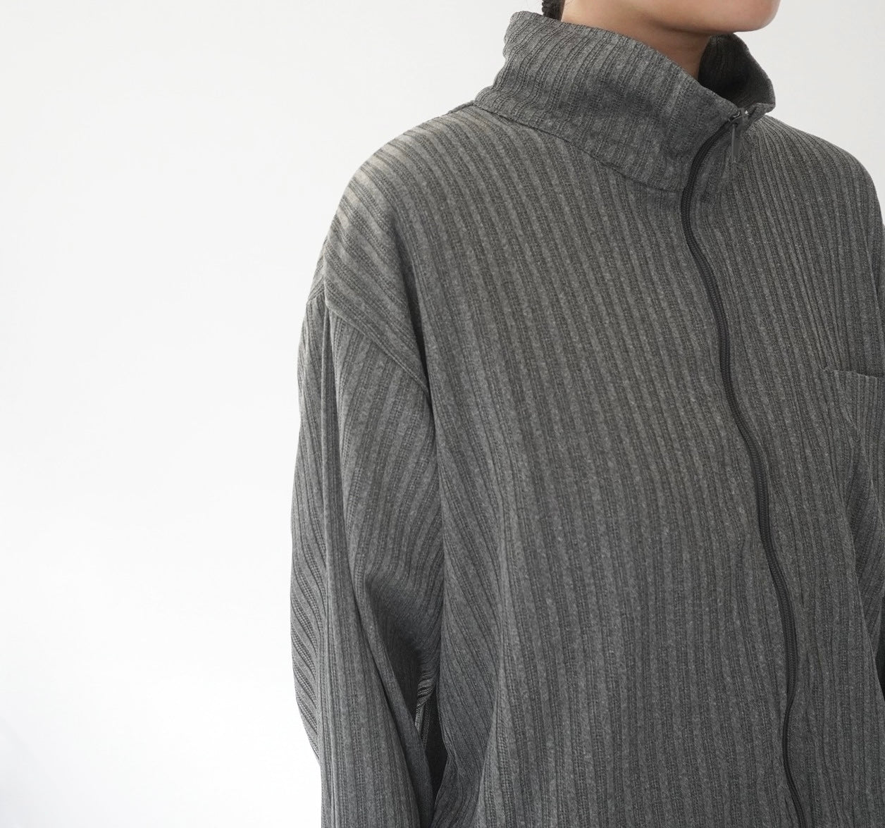 90s Ribbed Zip Top