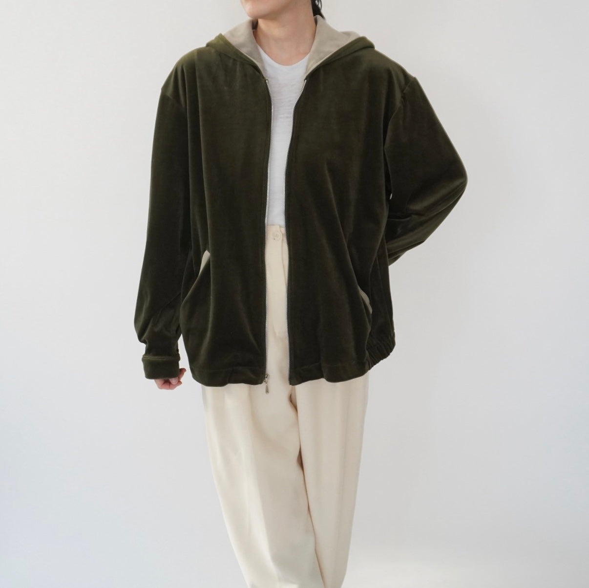 90s Hooded Velour Top