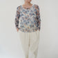 90s Floral Print Sheer Top