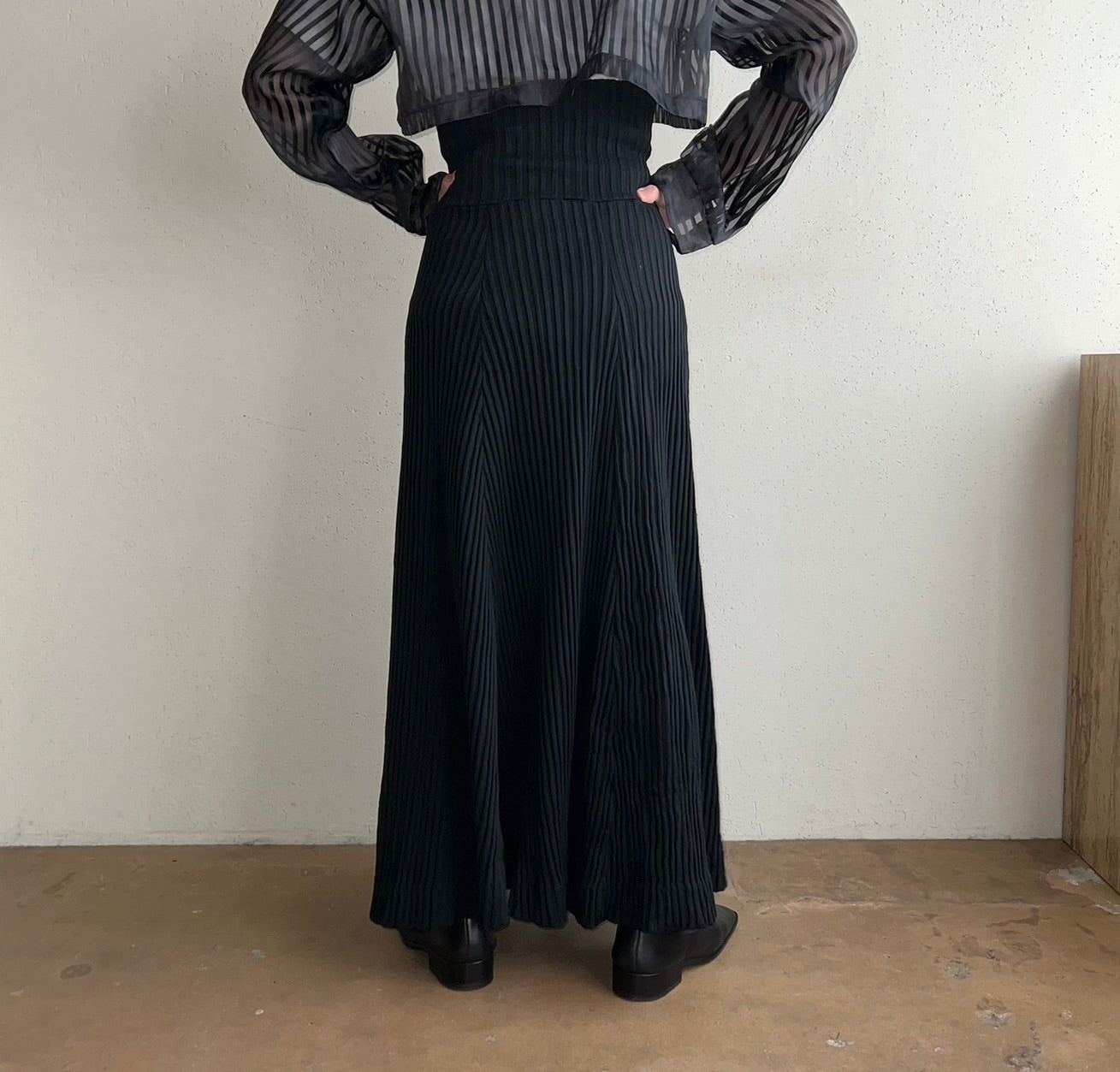 70s80s Ribbed Skirt