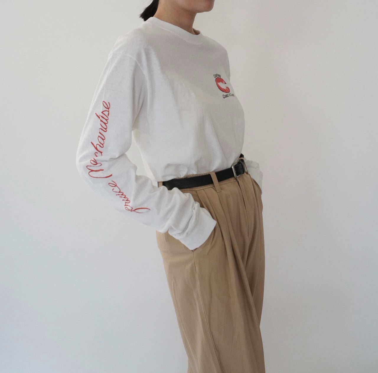 80s Printed Long Sleeves T-shirt Made in USA