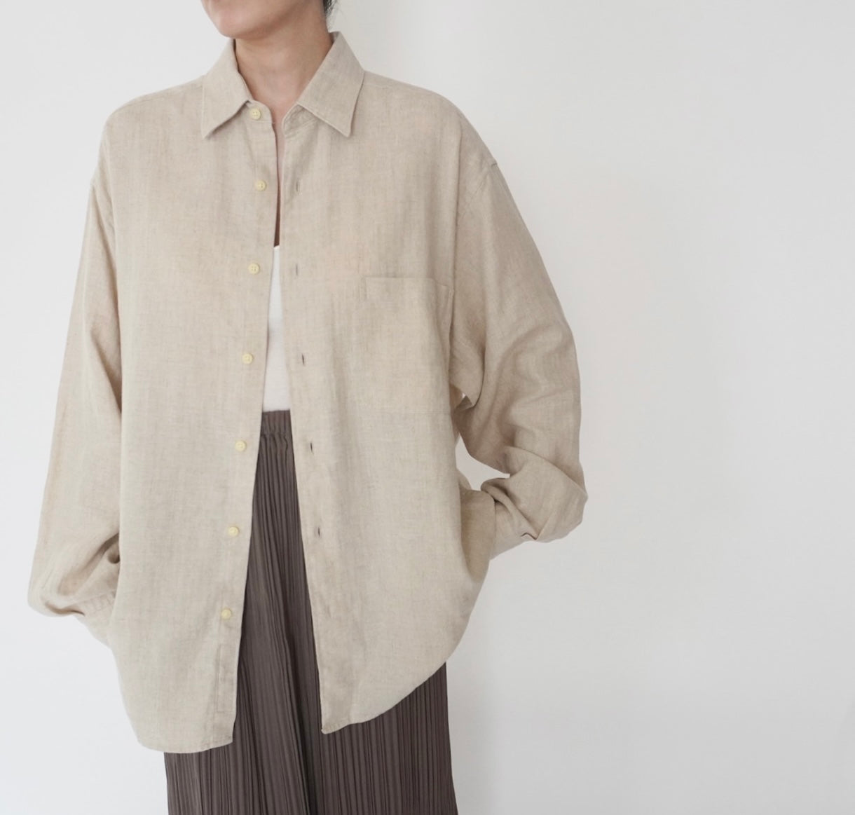 90s Cotton×Linen Shirt