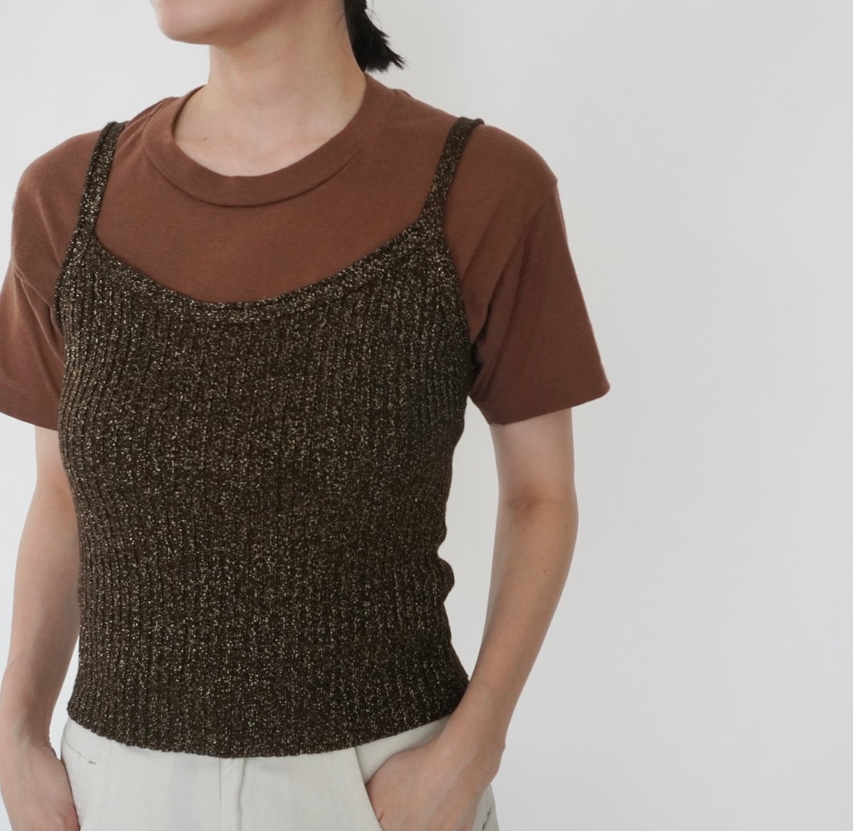 90s Camisole Ribbed Top Made in Italy