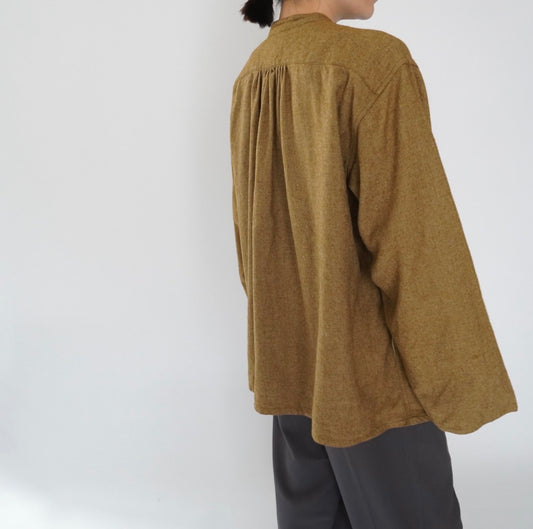 70s Wool×Cotton Design Shirt