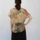 80s Printed Sheer Shirt Made in USA
