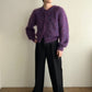 80s Purple Knit Cardigan