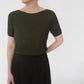 90s Silk Ribbed Top