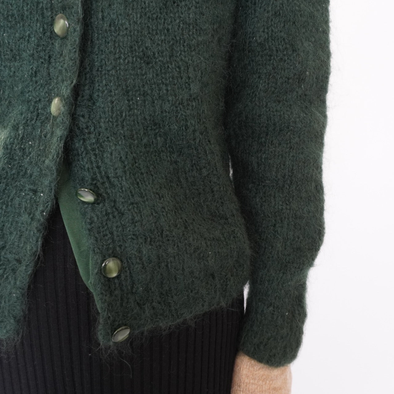 60s Green Mohair Cardigan