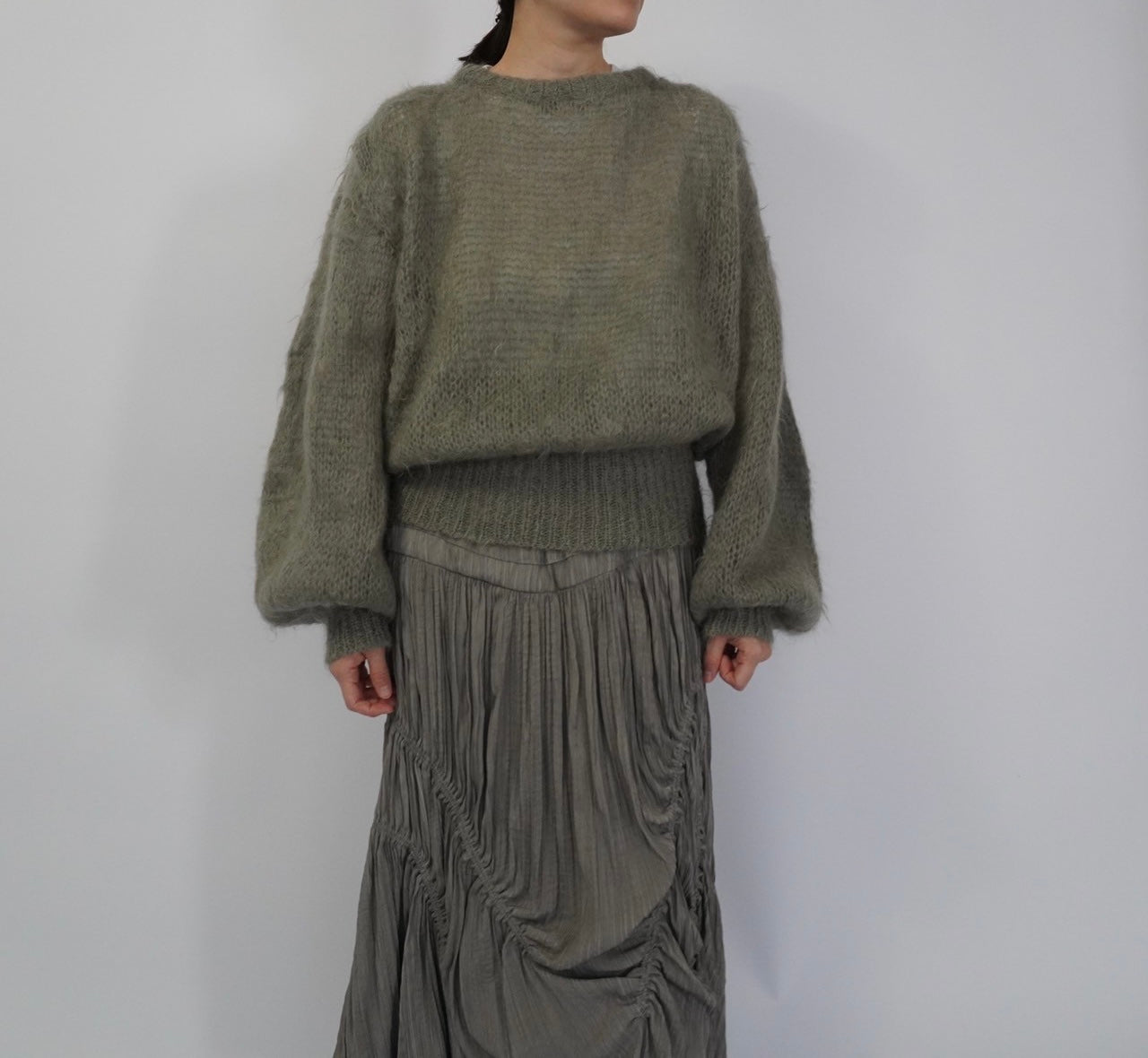 80s Sage Gray Knit