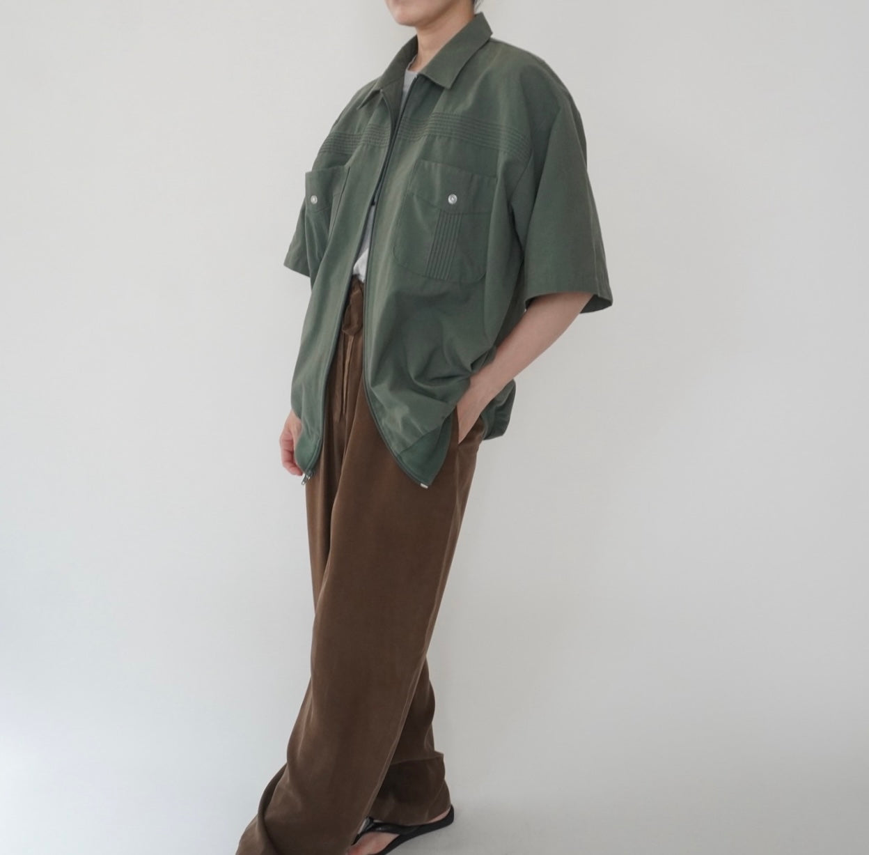 90s Khaki Design Shirt, Jacket