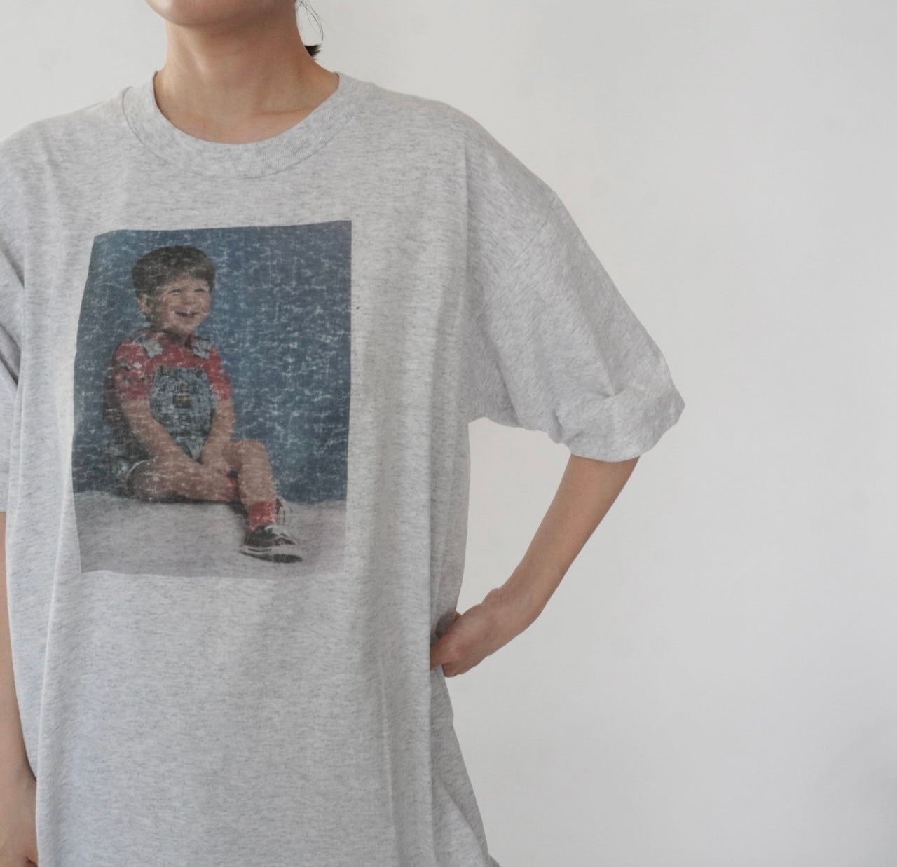 90s Photo Printed T-shirt Made in USA