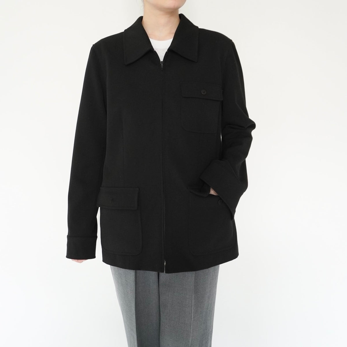 90s Black Design Jacket