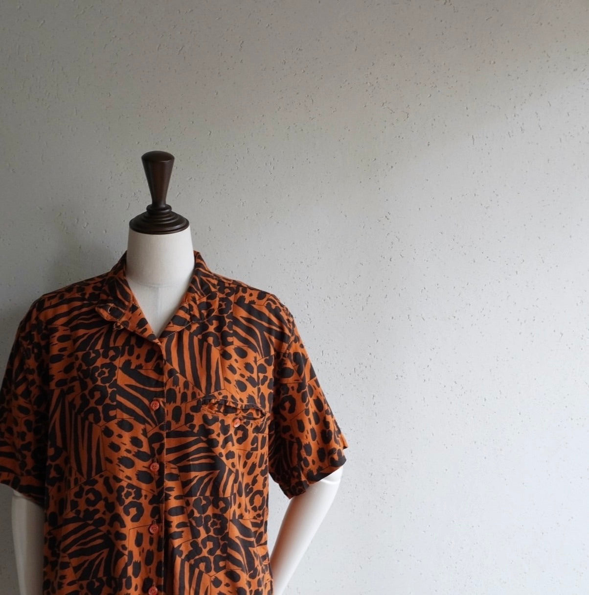 90s Printed Rayon Shirt