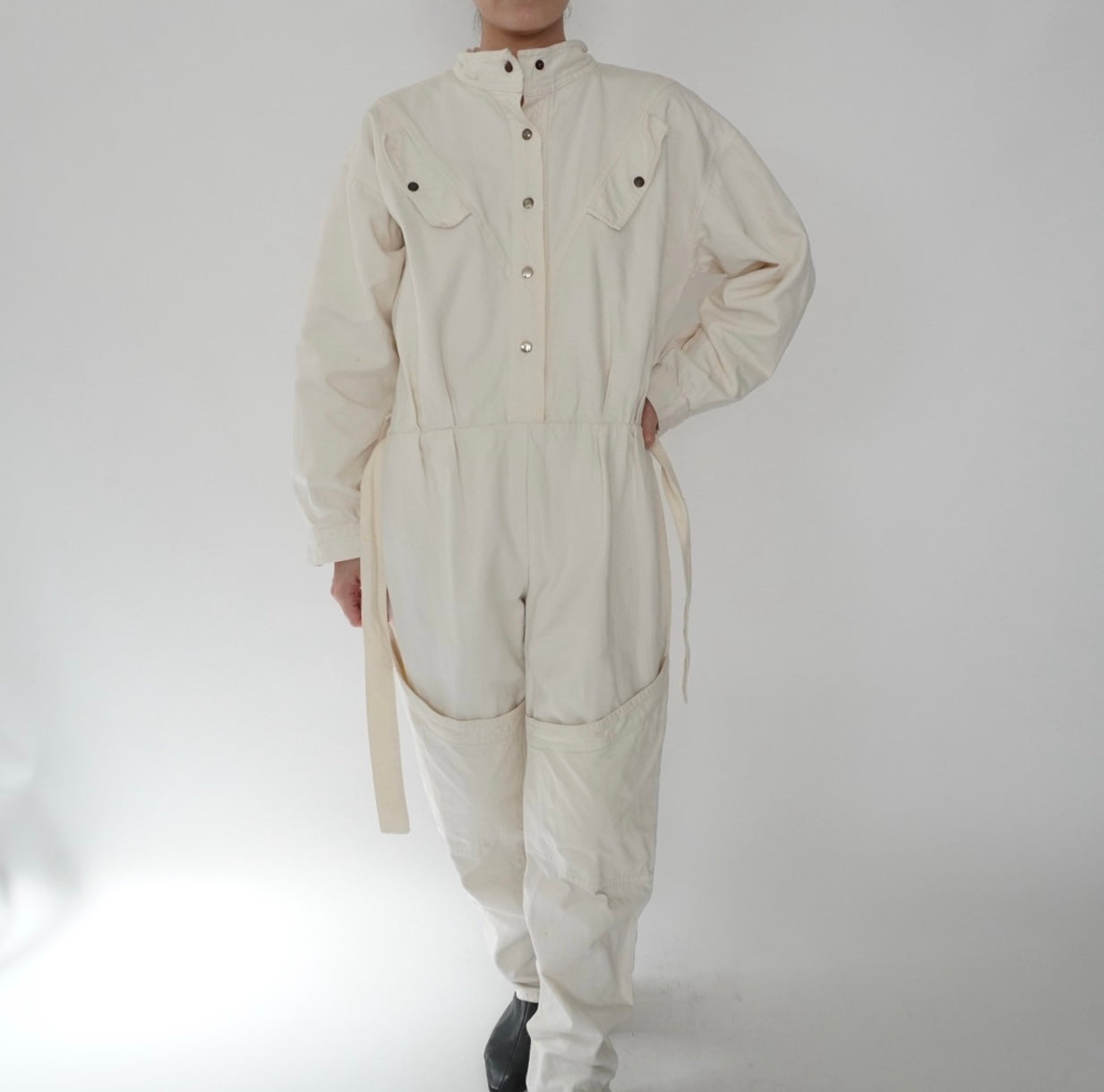 80s EURO Design Ivory Jumpsuit
