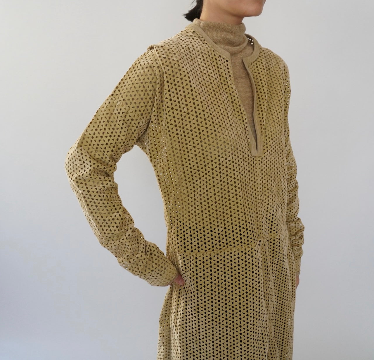 80s Design  Faux Suede Top
