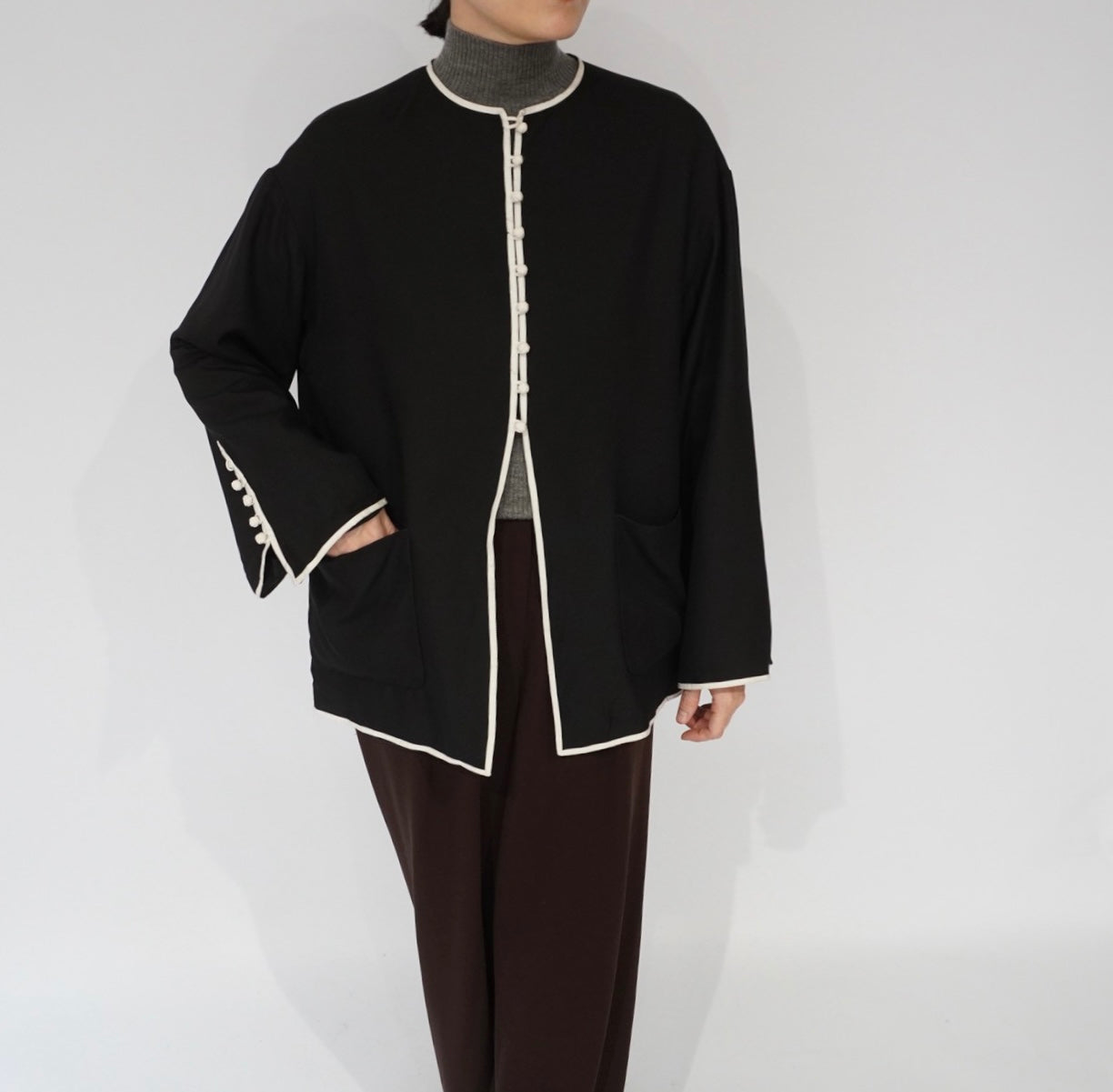 80s Design Silk Blouse,Jacket Made in USA