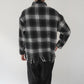 90s Shadow Plaid Fringe Shirt,Jacket Made in USA