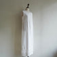 90s Linen×Crochet Maxi Dress Made in USA
