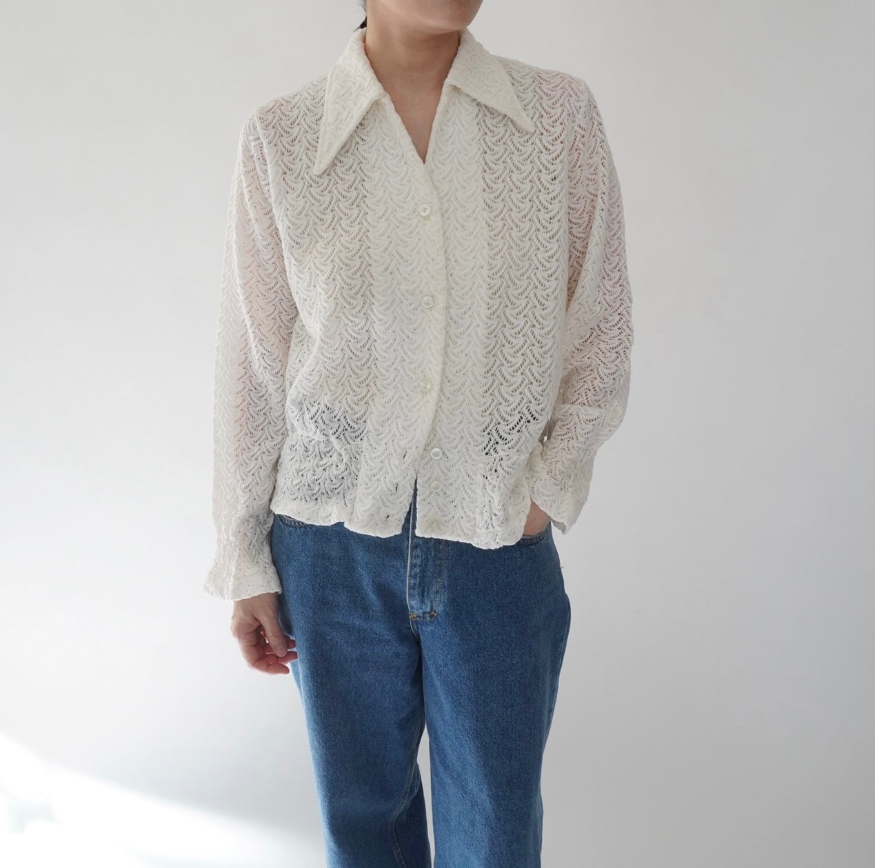 70s Lace Design Shirt