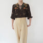 70s Printed Blouse