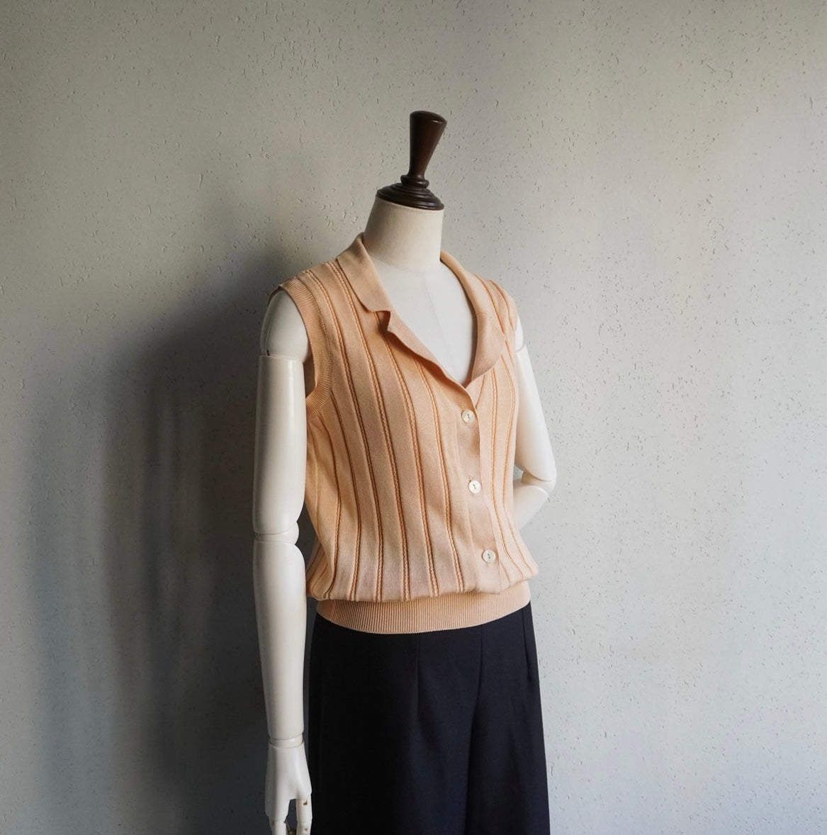 90s Sleeveless Ribbed Top Made in Italy