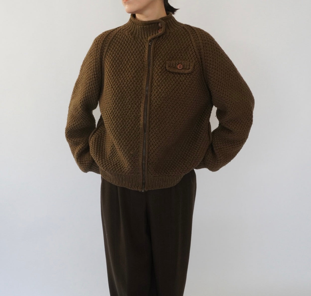80s EURO Knit Jacket,Cardigan