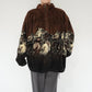 90s Horse Design Fleece Zip Top Made in USA