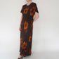 90s Floral Print Maxi Dress