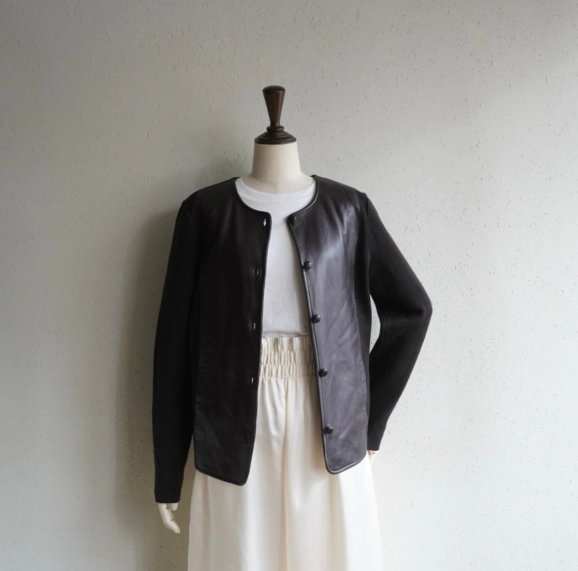 90s Faux Leather Top,Cardigan