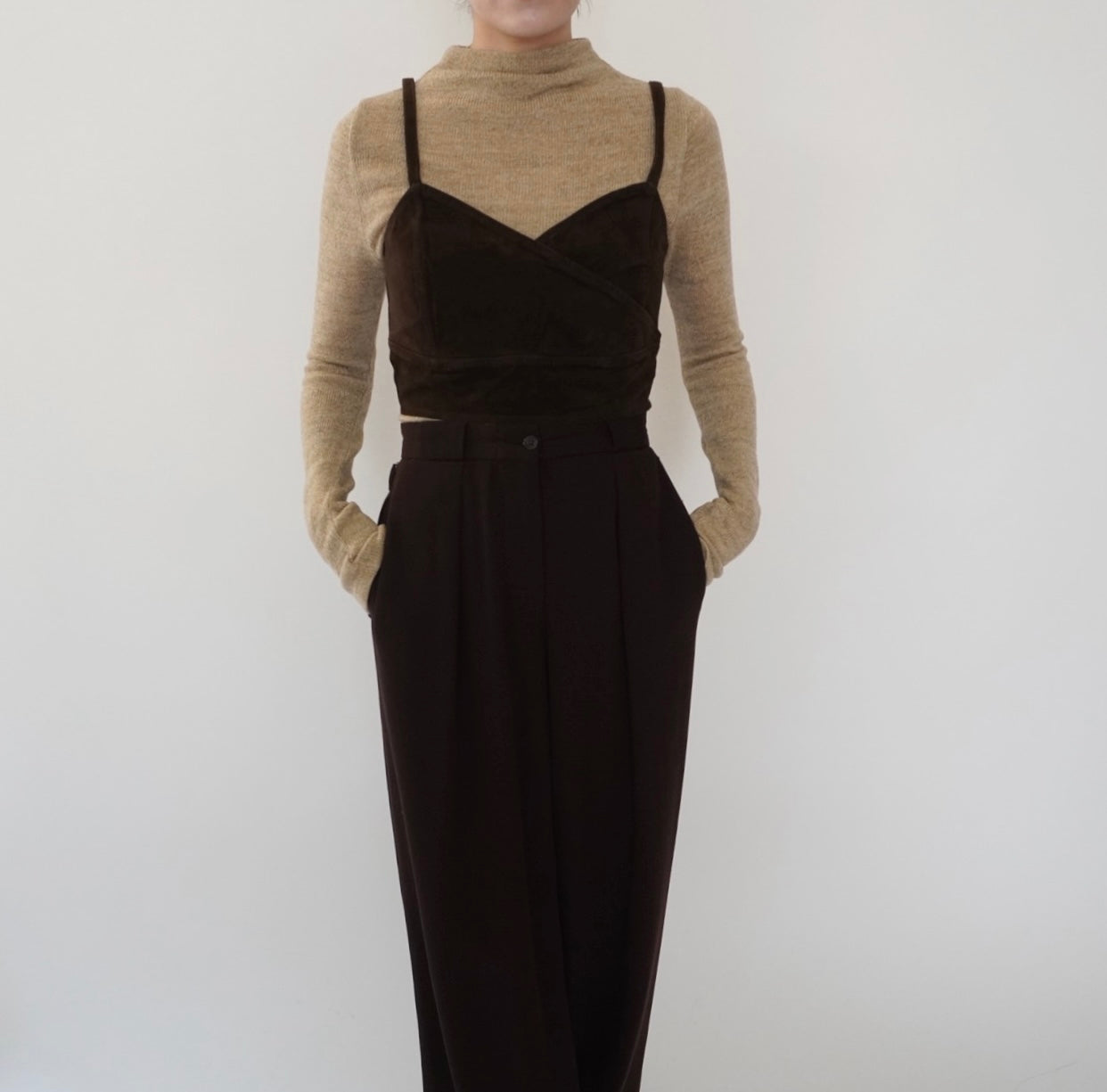 90s EURO Suede Camisole Top