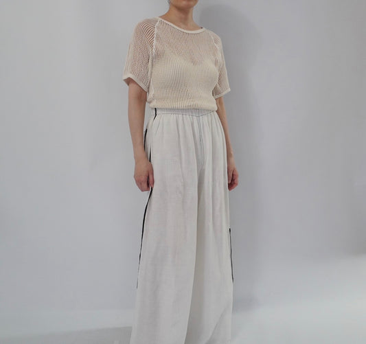 90s Linen Wide Pants