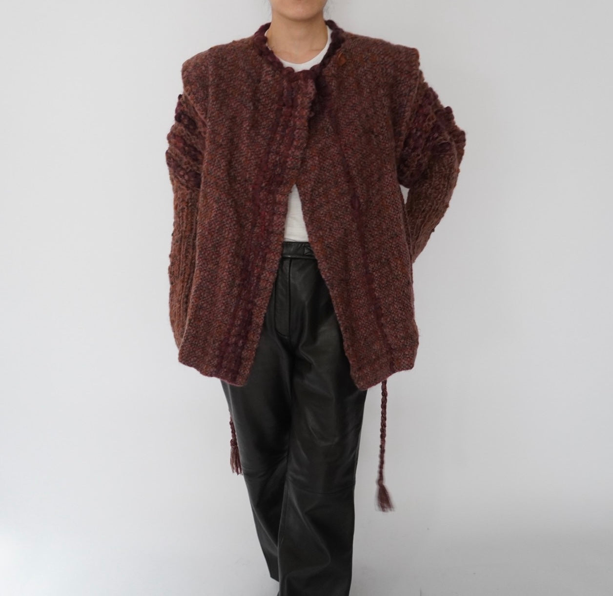 70s80s Woven Knit Jacket