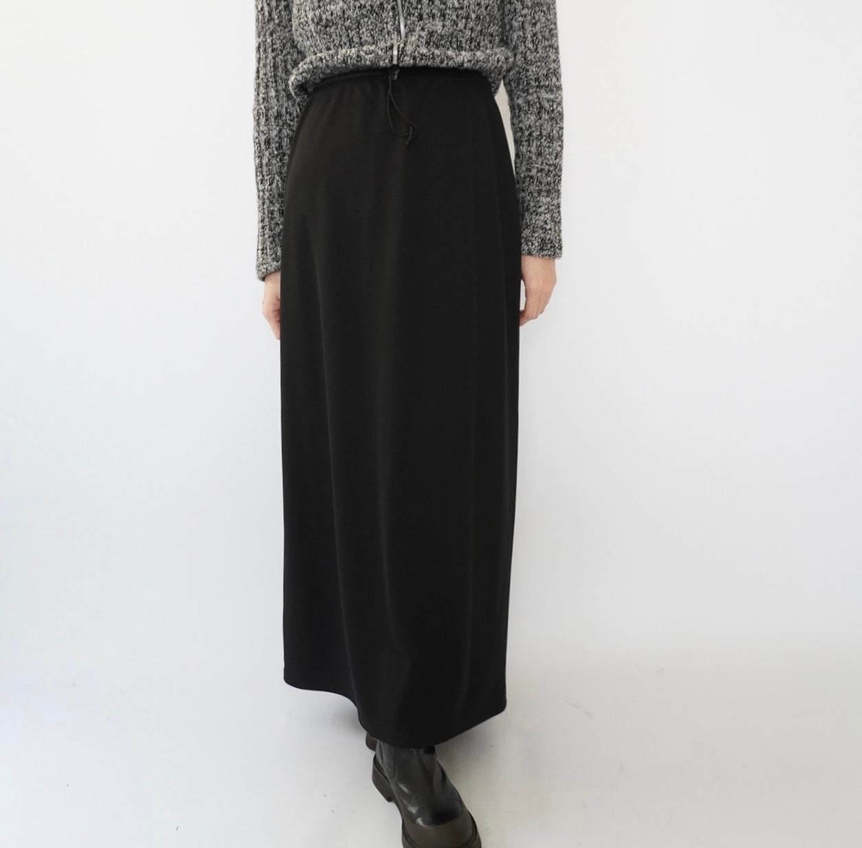90s Black Maxi Skirt Made in USA