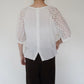 80s Cut Lace Design Blouse