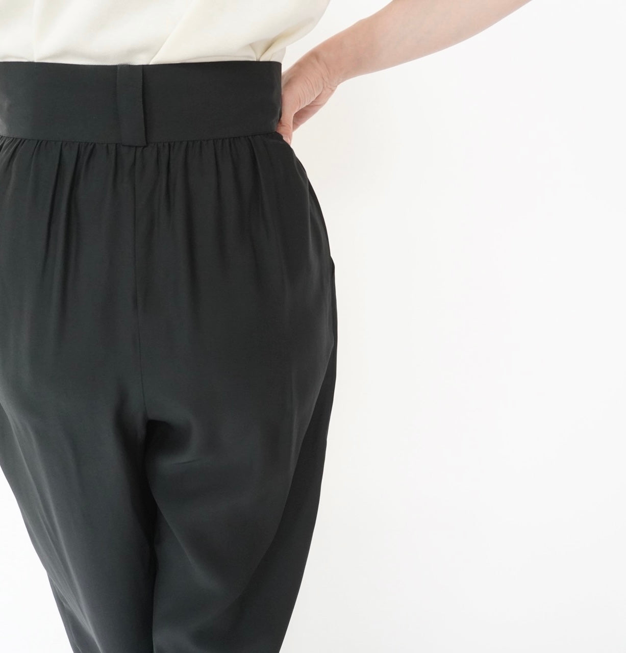 80s Silk High Waist Pants