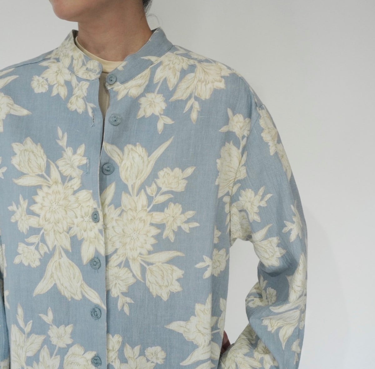 90s Flower Pattern Shirt Made in USA