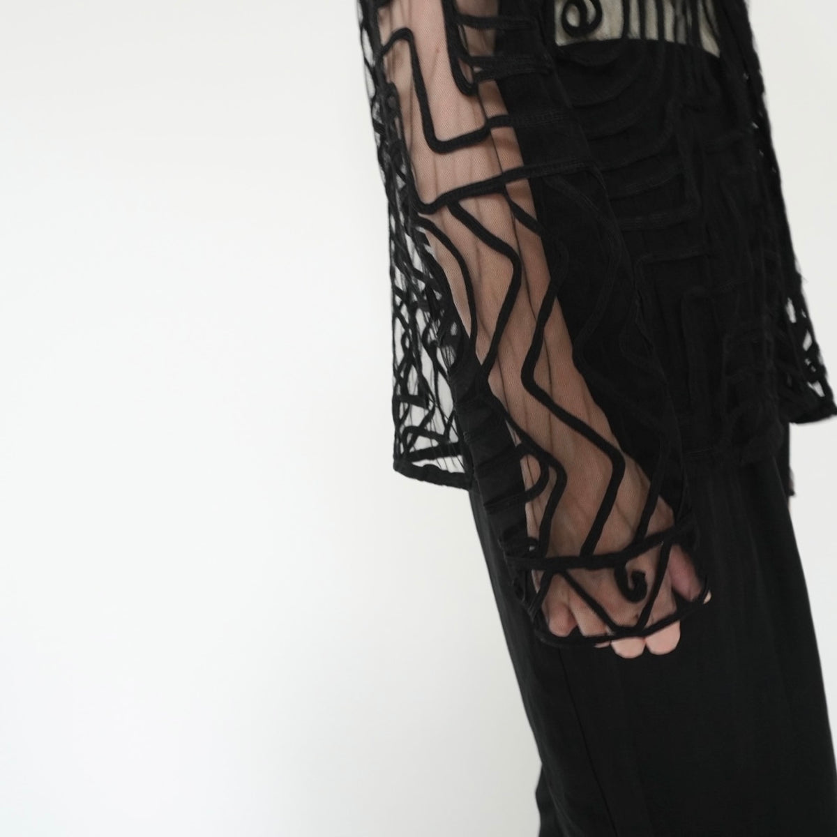 80s Cord Lace Design Robe